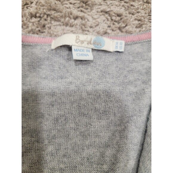 Boden Womens Size 10 Open Cardigan Gray Waterfall Wool Cashmere Blend - Picture 5 of 6
